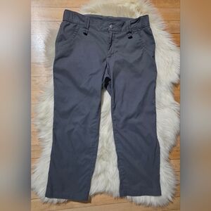 Duluth Trading Stretch Capri Pants Women's Size 4 Grey Nylon Hiking Outdoors